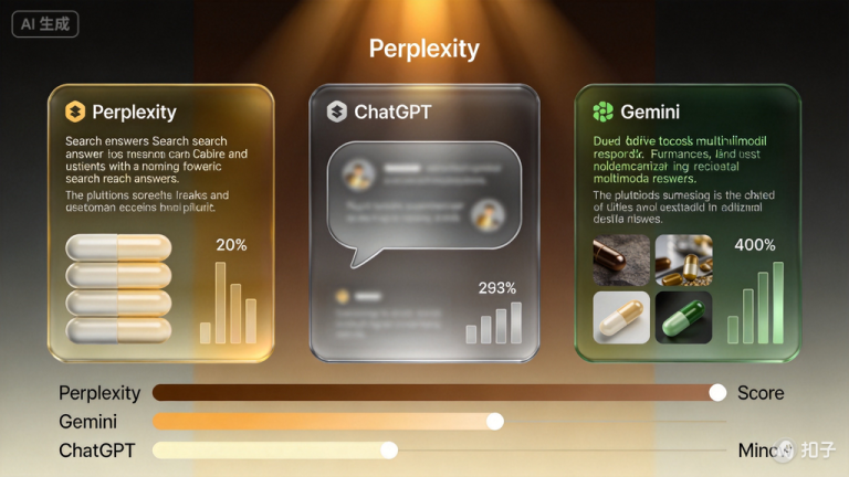 出海AI营销频道：Perplexity、ChatGPT、Gemini三大AI搜索品牌引用对比：B2B出海企业必读 。文章配图
