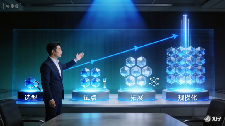 AI热点频道：企业级AI智能体落地路线图：从选型到规模化的四个阶段。文章配图