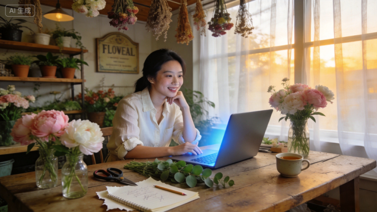 国内AI营销频道文章：试着用AI写了一次花店文案，没想象中那么难 文章配图