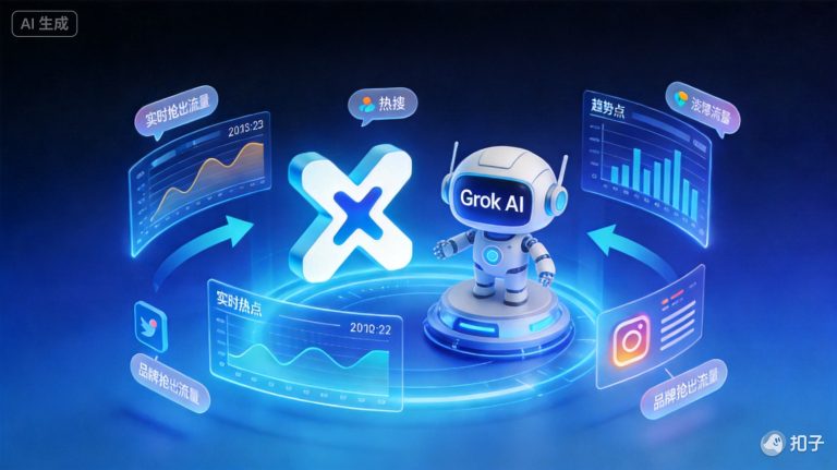 出海AI营销频道：Grok 接入 X 平台：品牌如何用实时 AI 抢占热点流量。文章配图