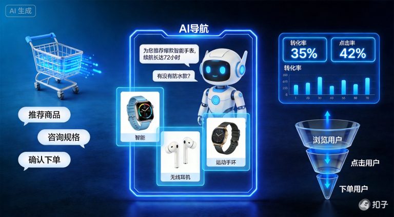 国内AI营销频道：元宝做品牌AI导购：公众号/小程序里的对话式转化入口。文章配图