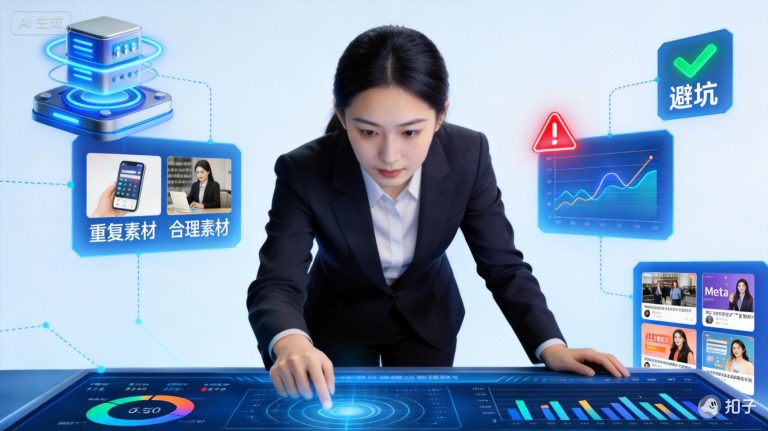 出海AI营销频道：Meta AI 营销避坑：算法推荐与素材去重的实战。文章配图